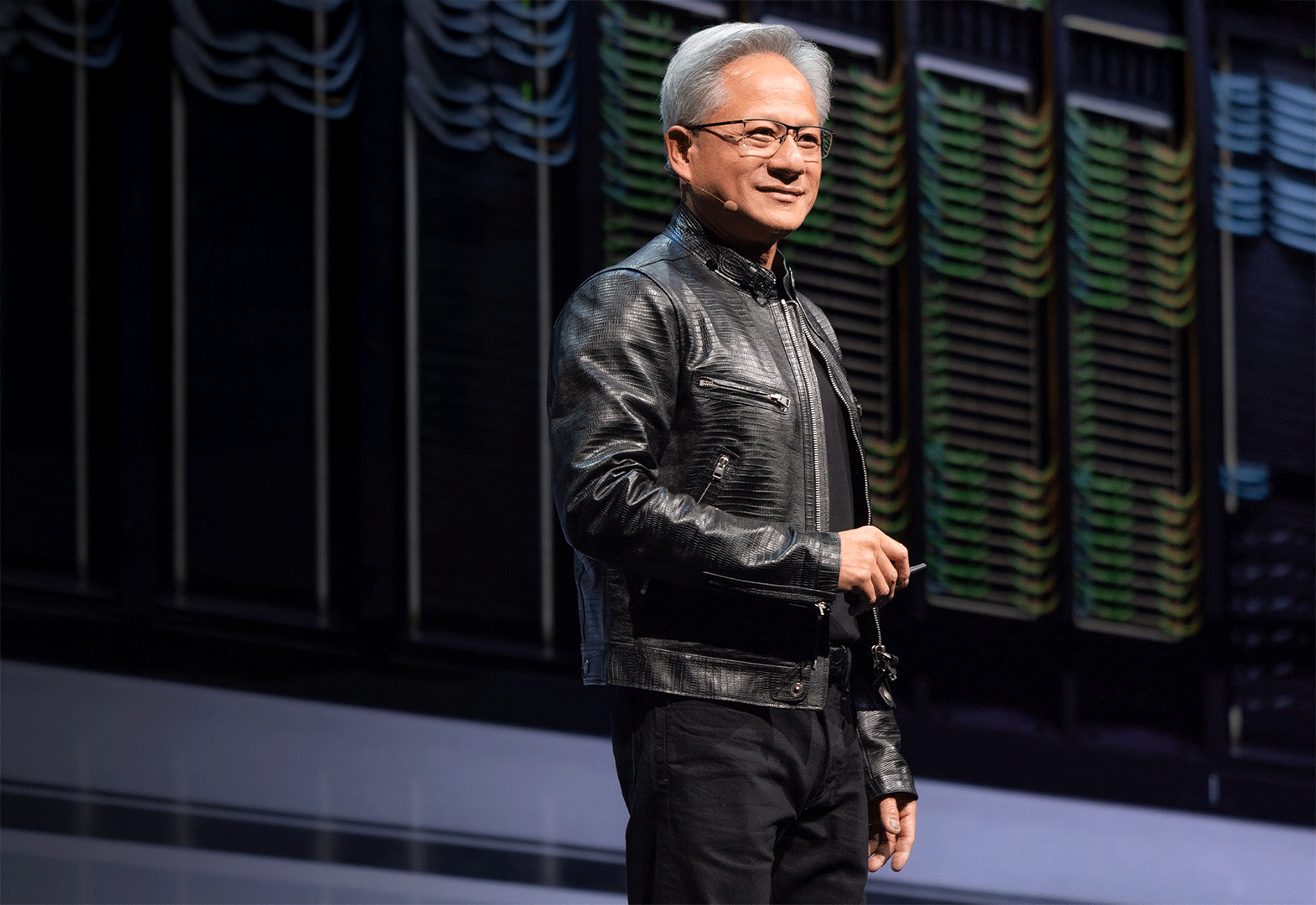 Nvidia CEO Jensen Huang speaking at an event