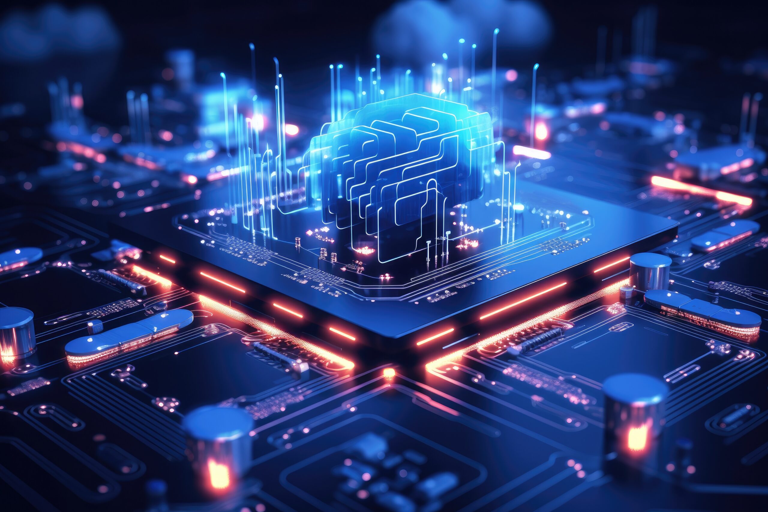 Intel Xeon processors and Google Cloud logos integrated with AI data center infrastructure