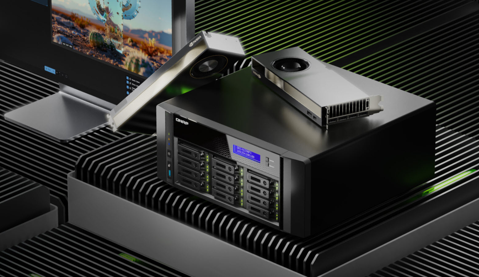QNAP QAI-h1290FX AI NAS system front view
