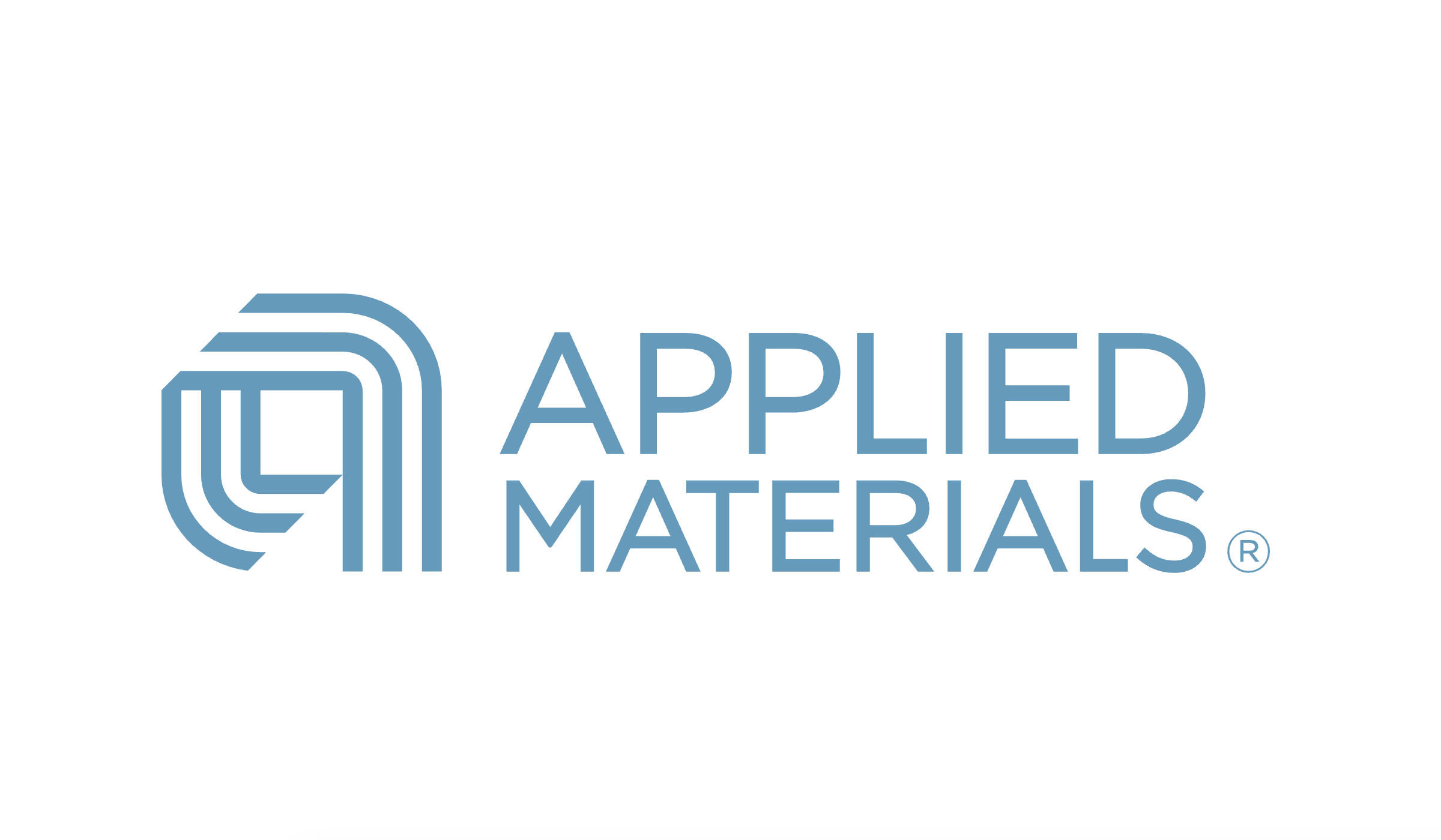 Applied Materials and TSMC executives shaking hands in front of a facility with the Applied Materials EPIC Center logo visible.