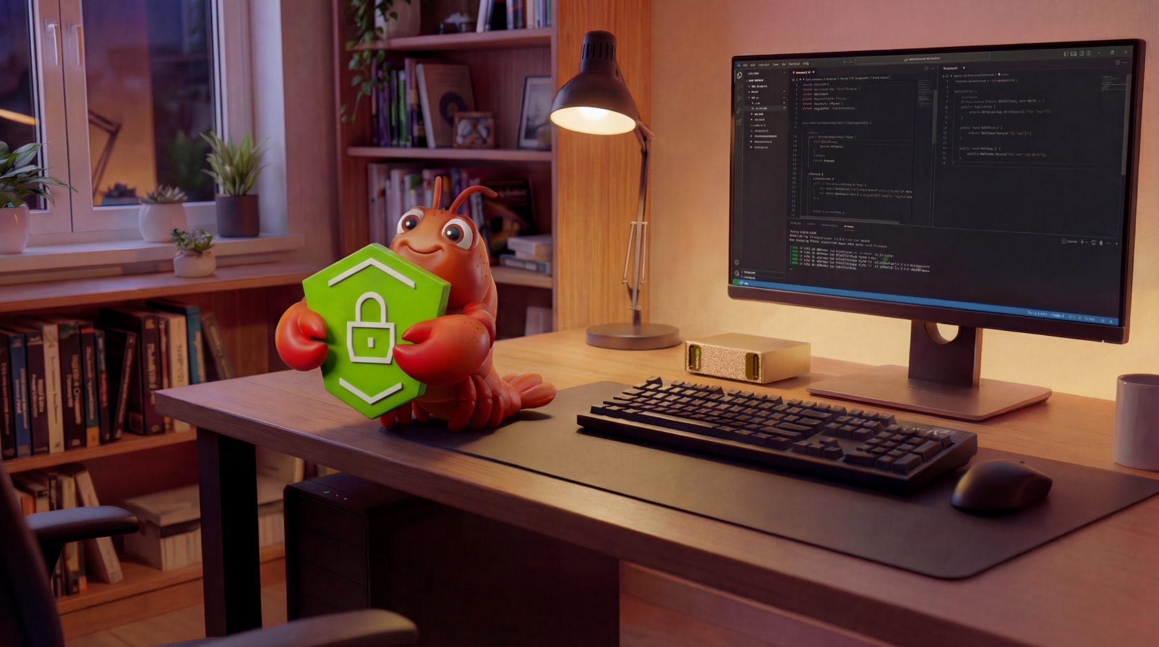 Illustration of NVIDIA OpenShell sandboxing rogue AI agents in isolated environments