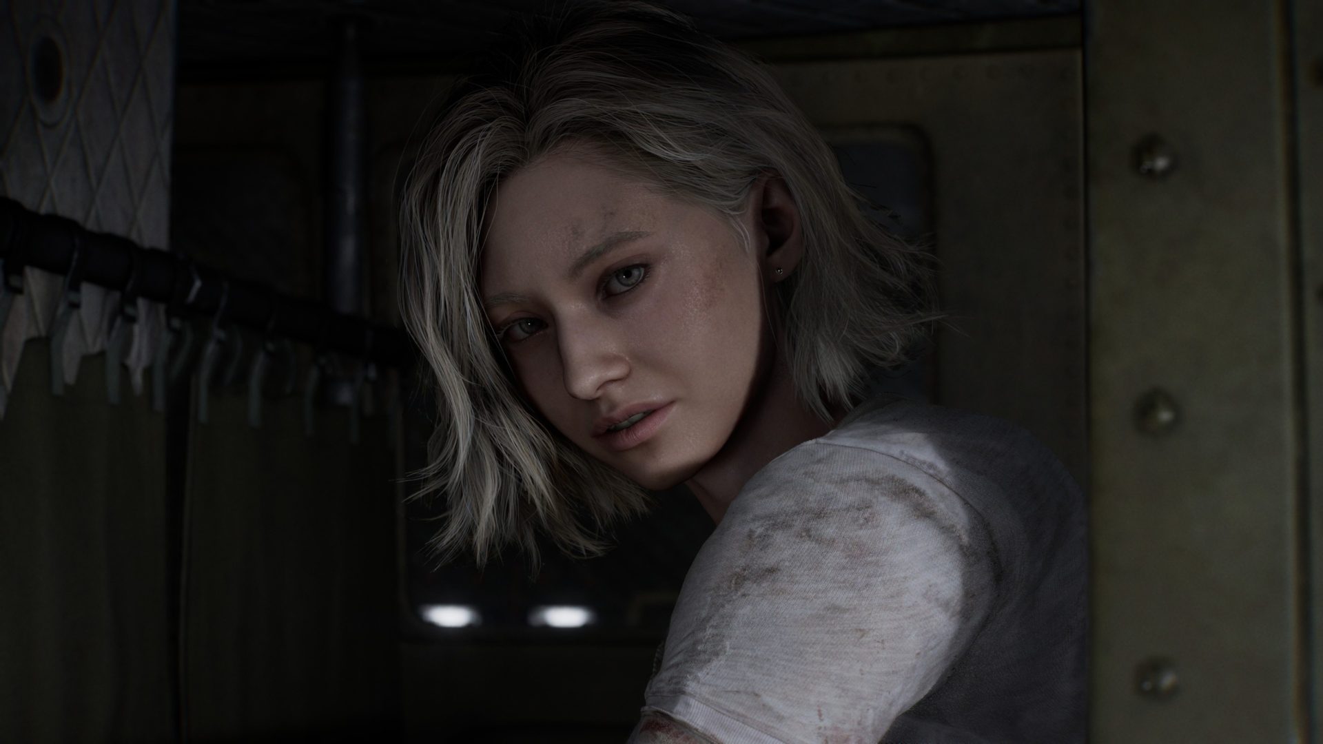 Screenshot of Grace from Resident Evil Requiem, potentially showing altered design.