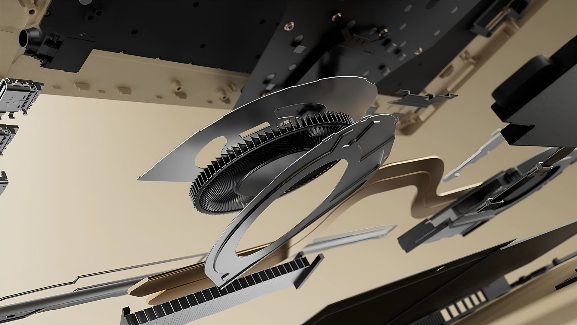 ASUS Zenbook A16 internals showing dual fans and heatpipes cooling Snapdragon X2 Elite Extreme