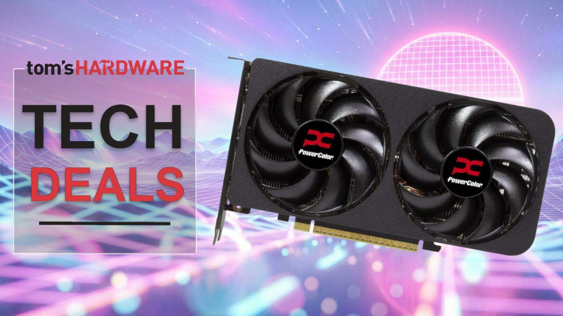 PowerColor Reaper Radeon RX 9060 XT 16GB GPU in a gaming PC build with RGB lighting
