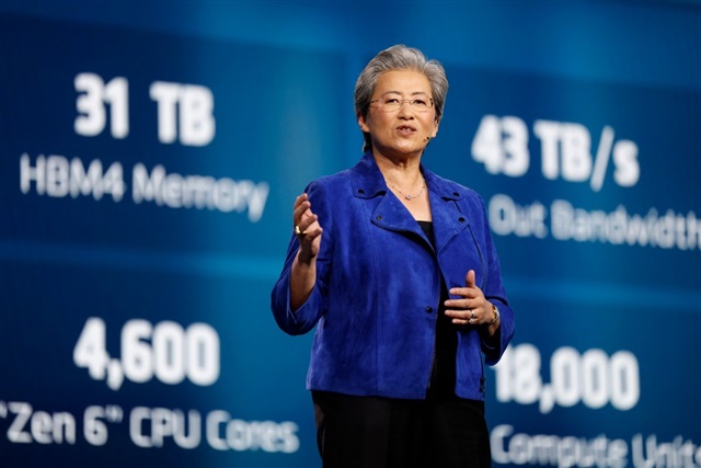 AMD CEO Lisa Su at the Suzhou TF-AMD Semiconductor Co. expansion ceremony.