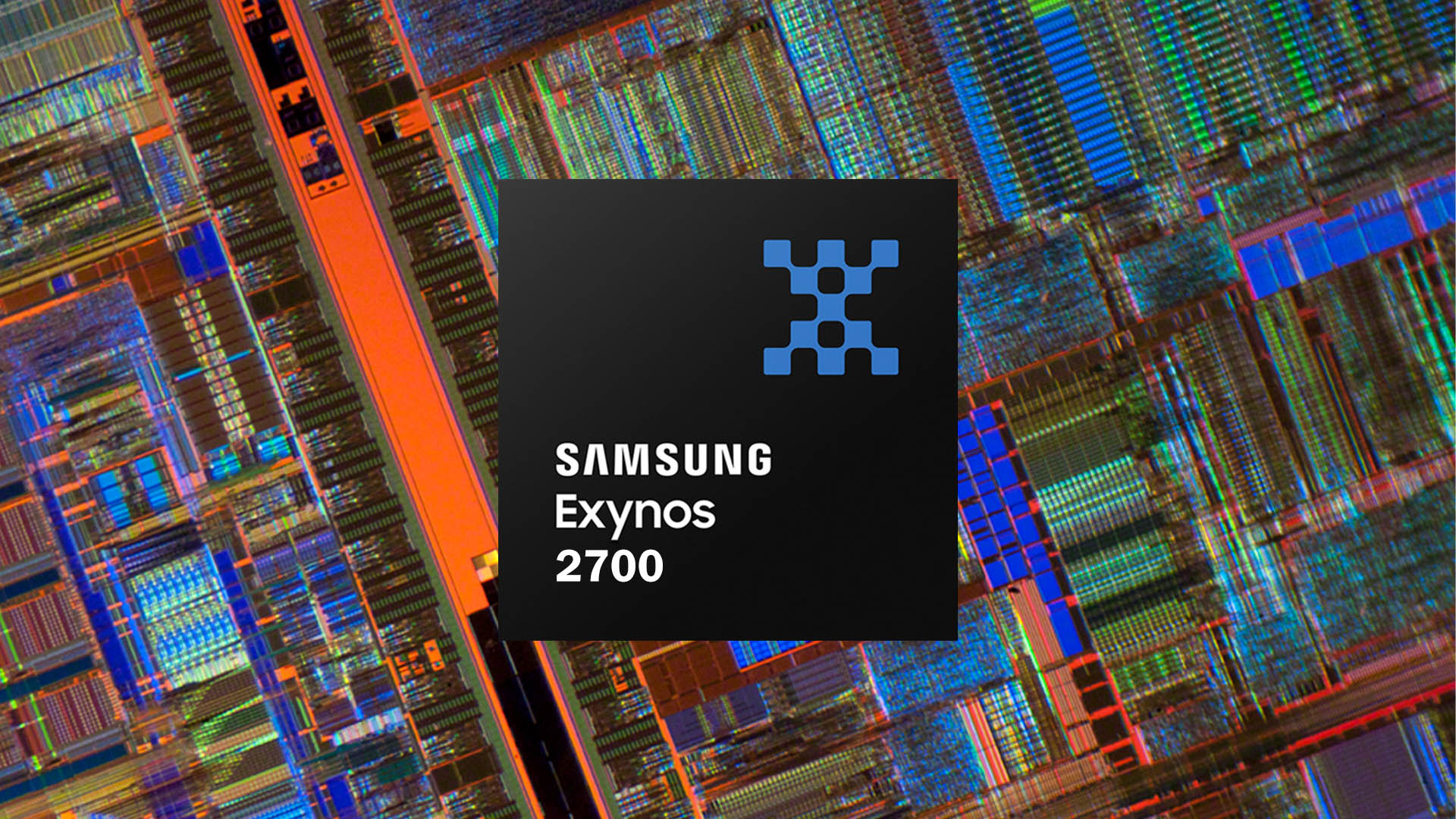 Diagram illustrating Samsung's advanced Exynos 2700 chipset architecture with FOWLP technology.