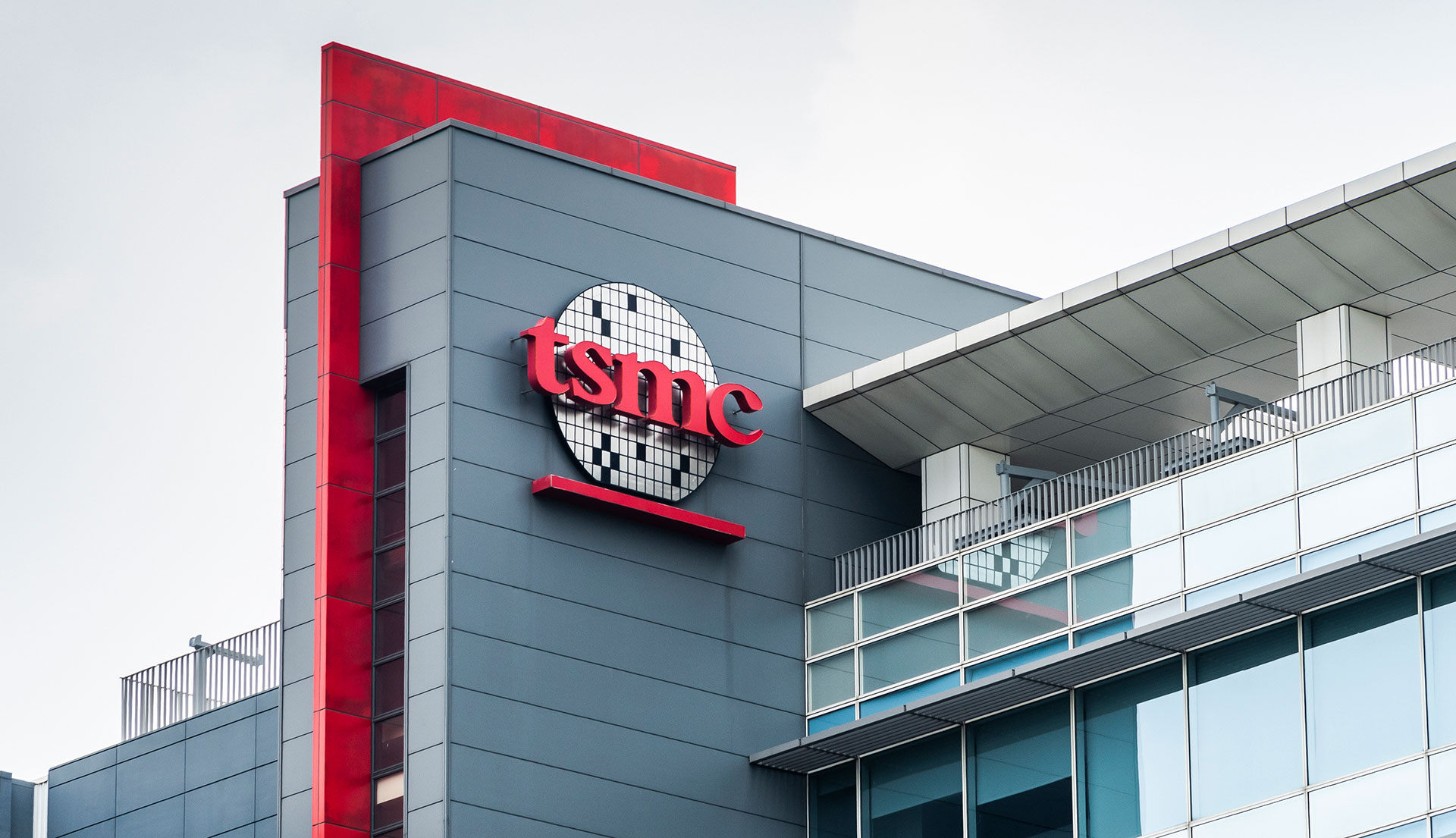 TSMC advanced packaging facility in Taiwan with CoWoS technology stacks for AI chips