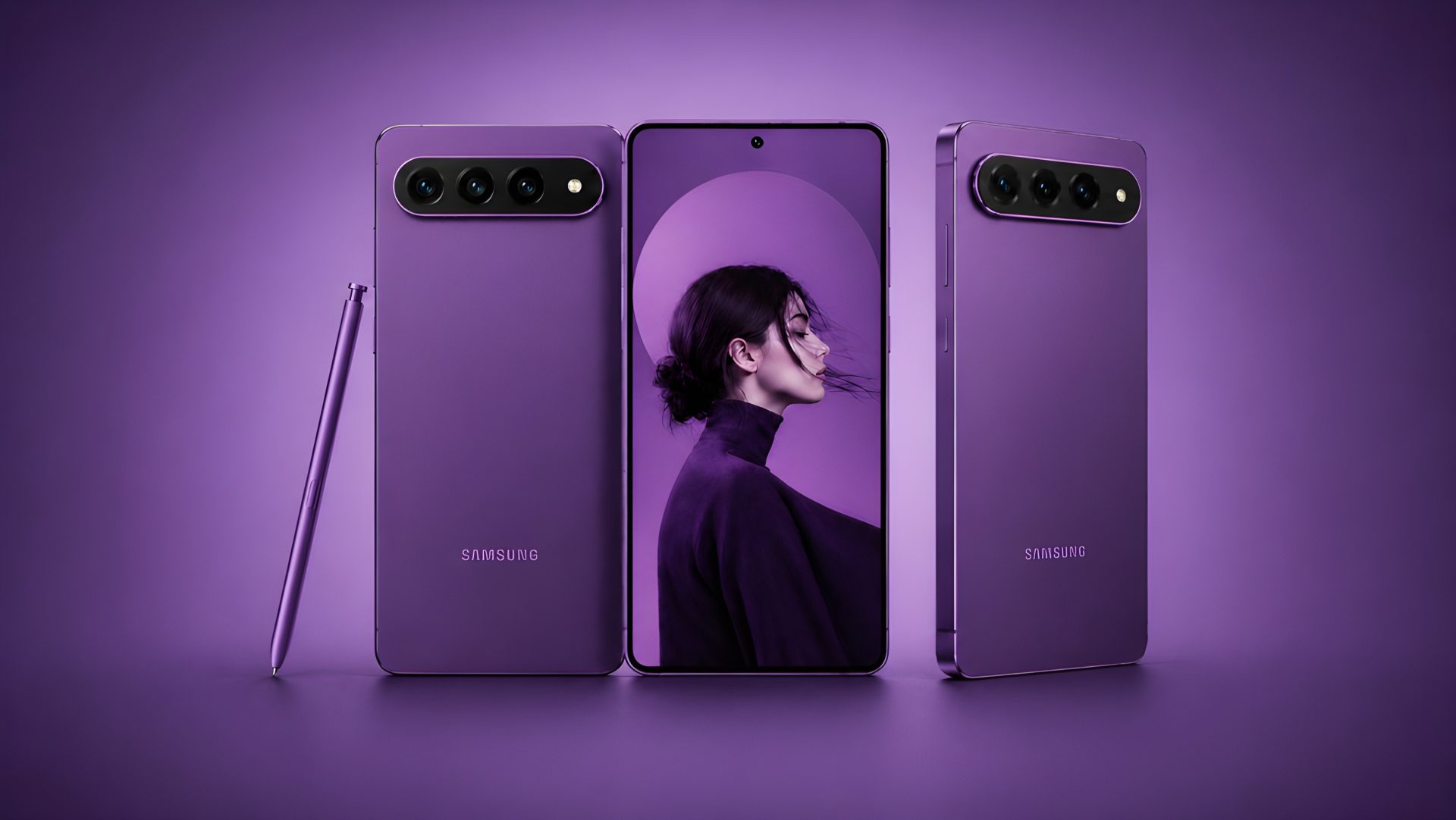 Conceptual render of a Samsung Galaxy S27 Pro smartphone with a prominent camera module.