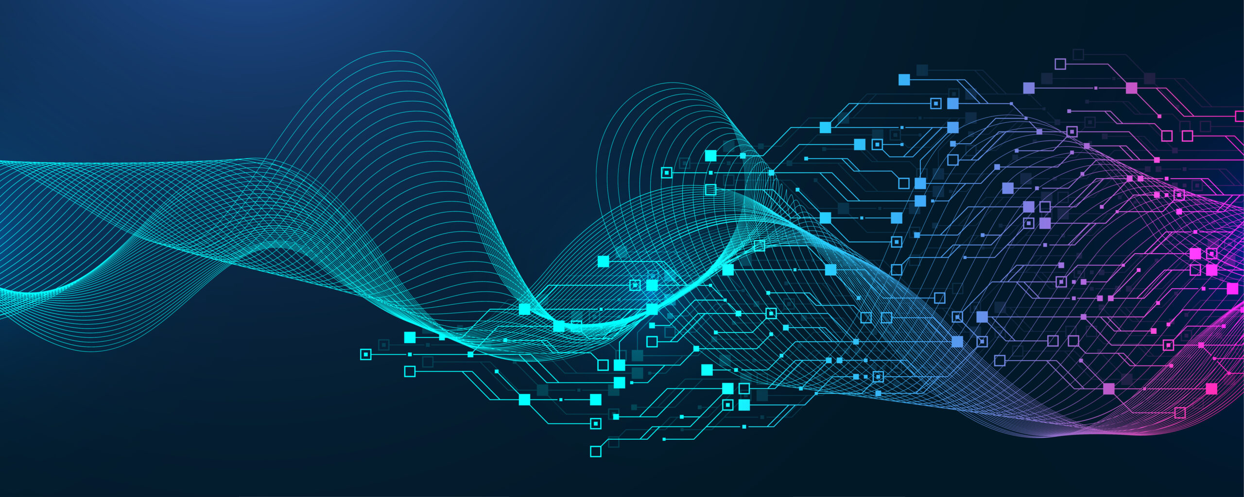 Abstract visualization of interconnected data nodes representing AI-driven chip monitoring