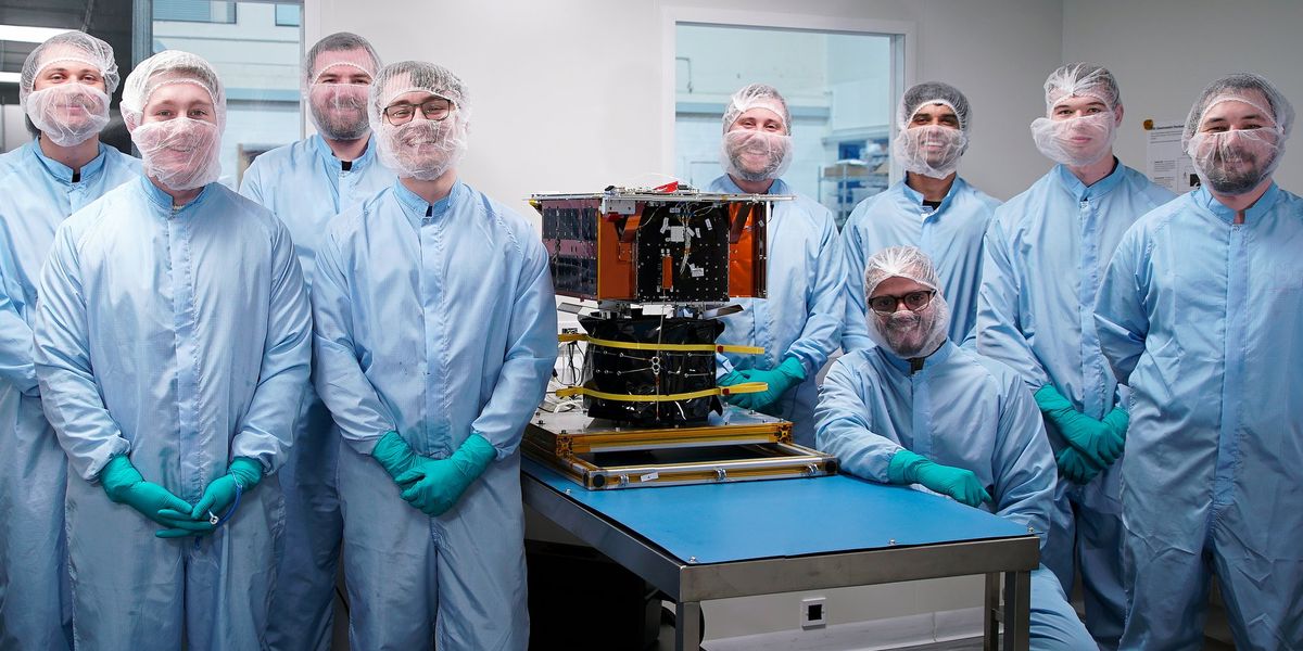 ForgeStar-1 satellite deploying orbital furnace in low Earth orbit
