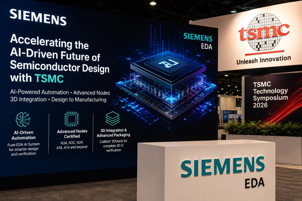 An abstract visualization representing the interconnectedness of AI and semiconductor design processes.