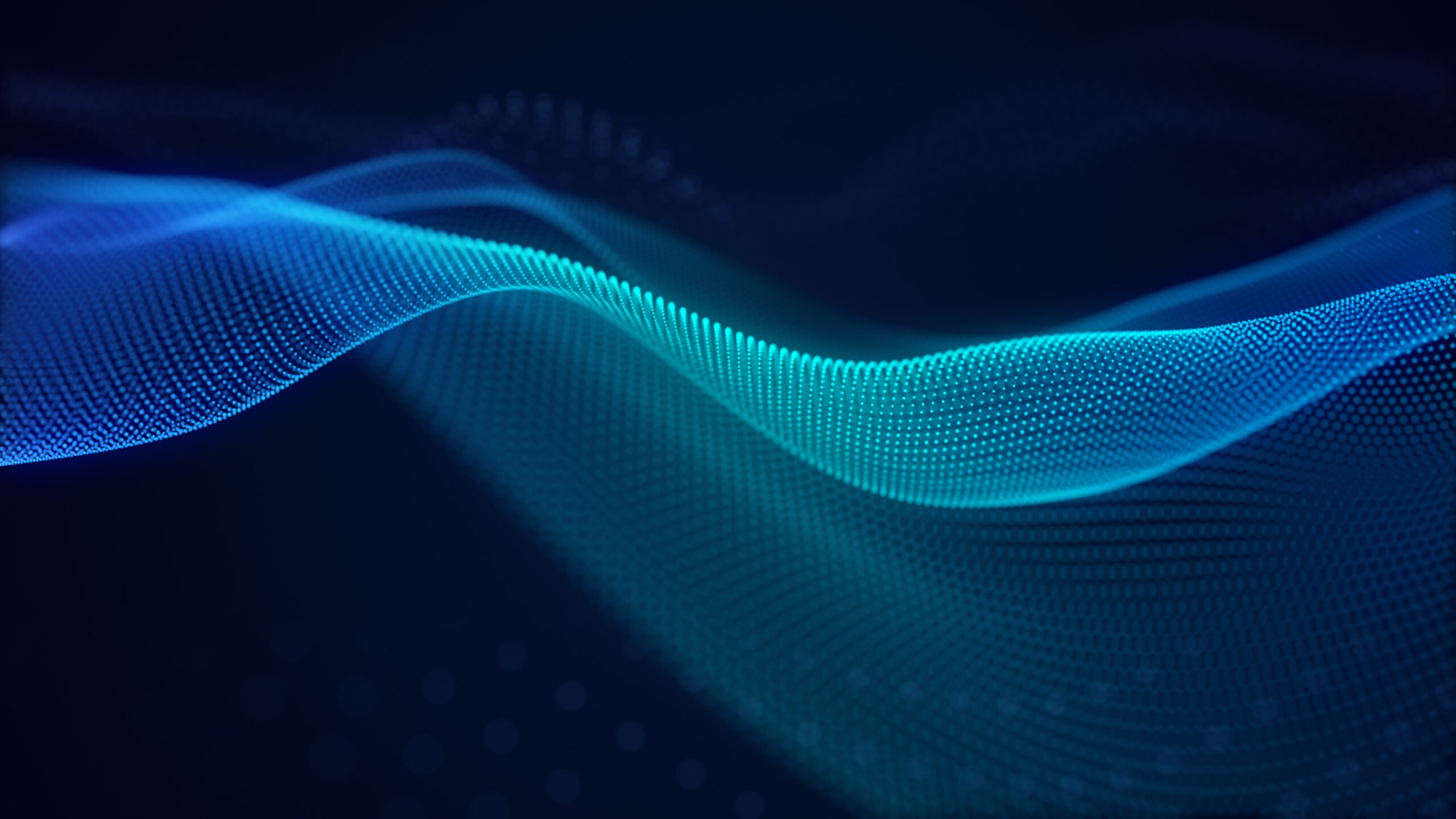 A stylized representation of a neural network data flow with glowing lines indicating rapid data transfer.